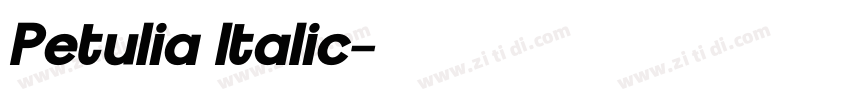Petulia Italic字体转换